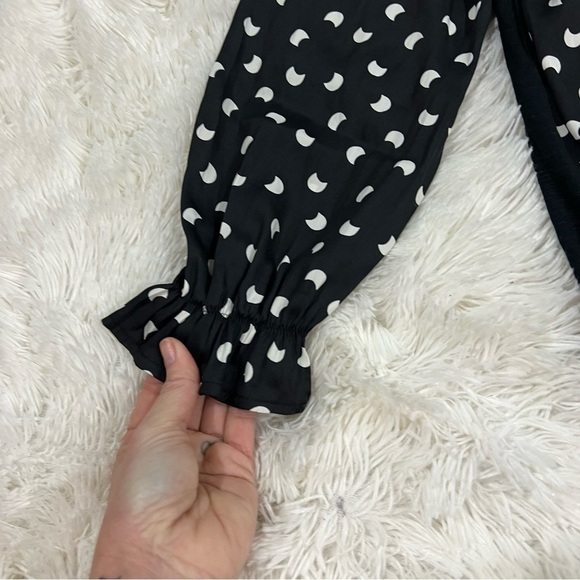 Anthro Dolan French Quarter black crescent moon top NWT Size Small - Picture 3 of 12